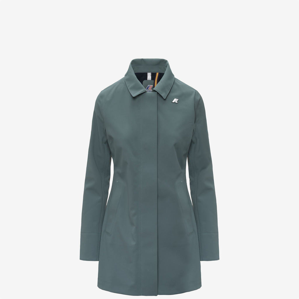 Jackets_Woman_MATHY BONDED_3/4 Length_Green Balsam - Blue Depth - Commercial 2