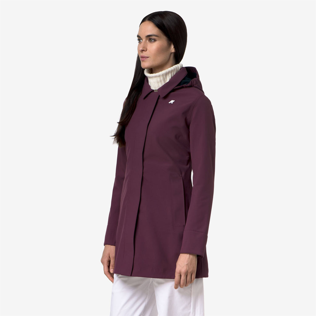 Jackets_Woman_MATHY BONDED_3/4 Length_Violet Mauve Wine - Blue Depth - Commercial 5