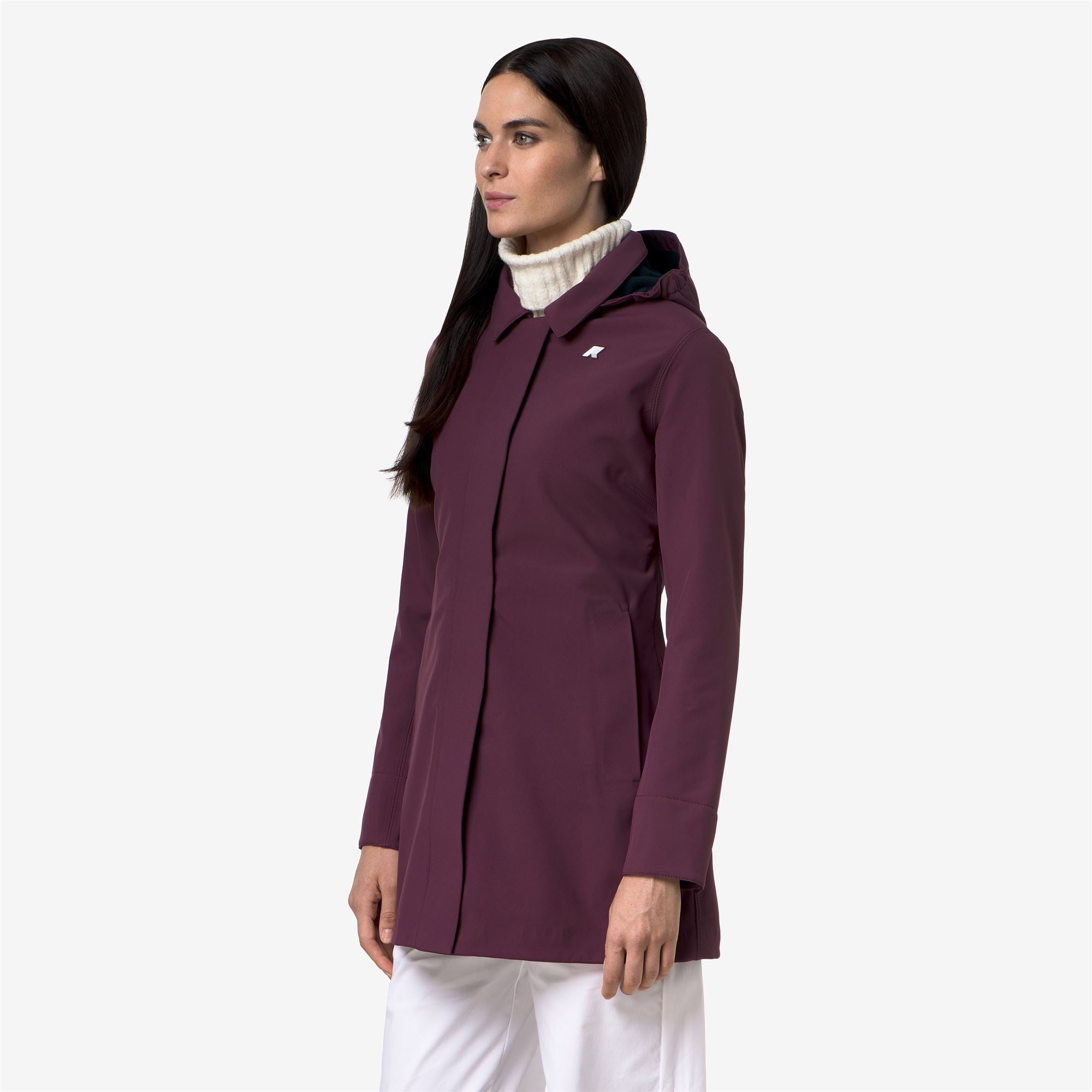 Jackets_Woman_MATHY BONDED_3/4 Length_Violet Mauve Wine - Blue Depth - Commercial 5