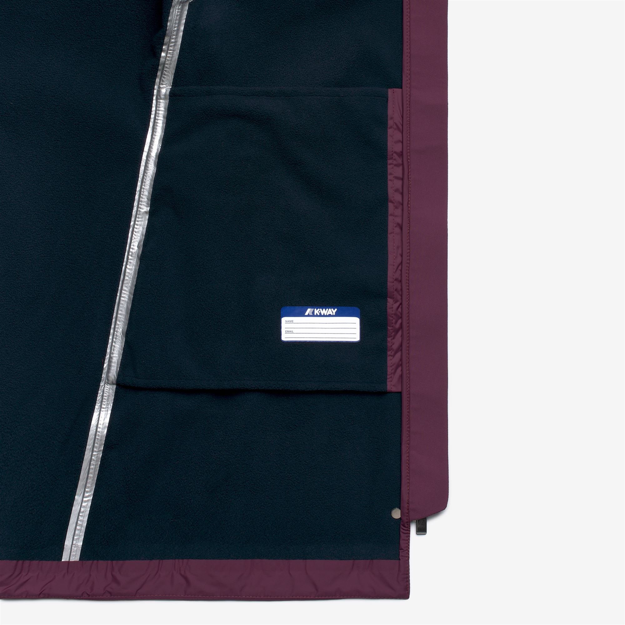 Jackets_Woman_MATHY BONDED_3/4 Length_Violet Mauve Wine - Blue Depth - Commercial 3