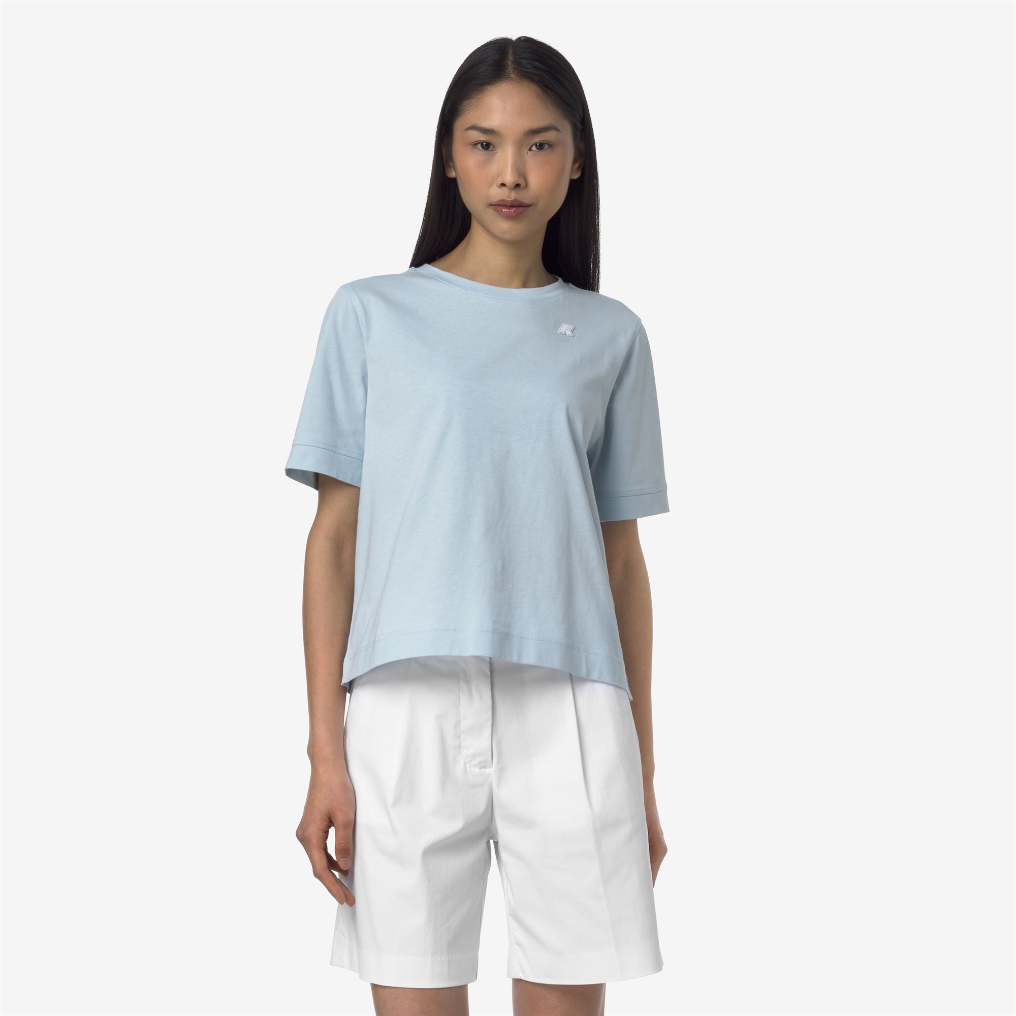 T-Shirts & Top_WOMAN_SELUNE JERSEY_T-Shirt_Blue Baby - Commercial 4