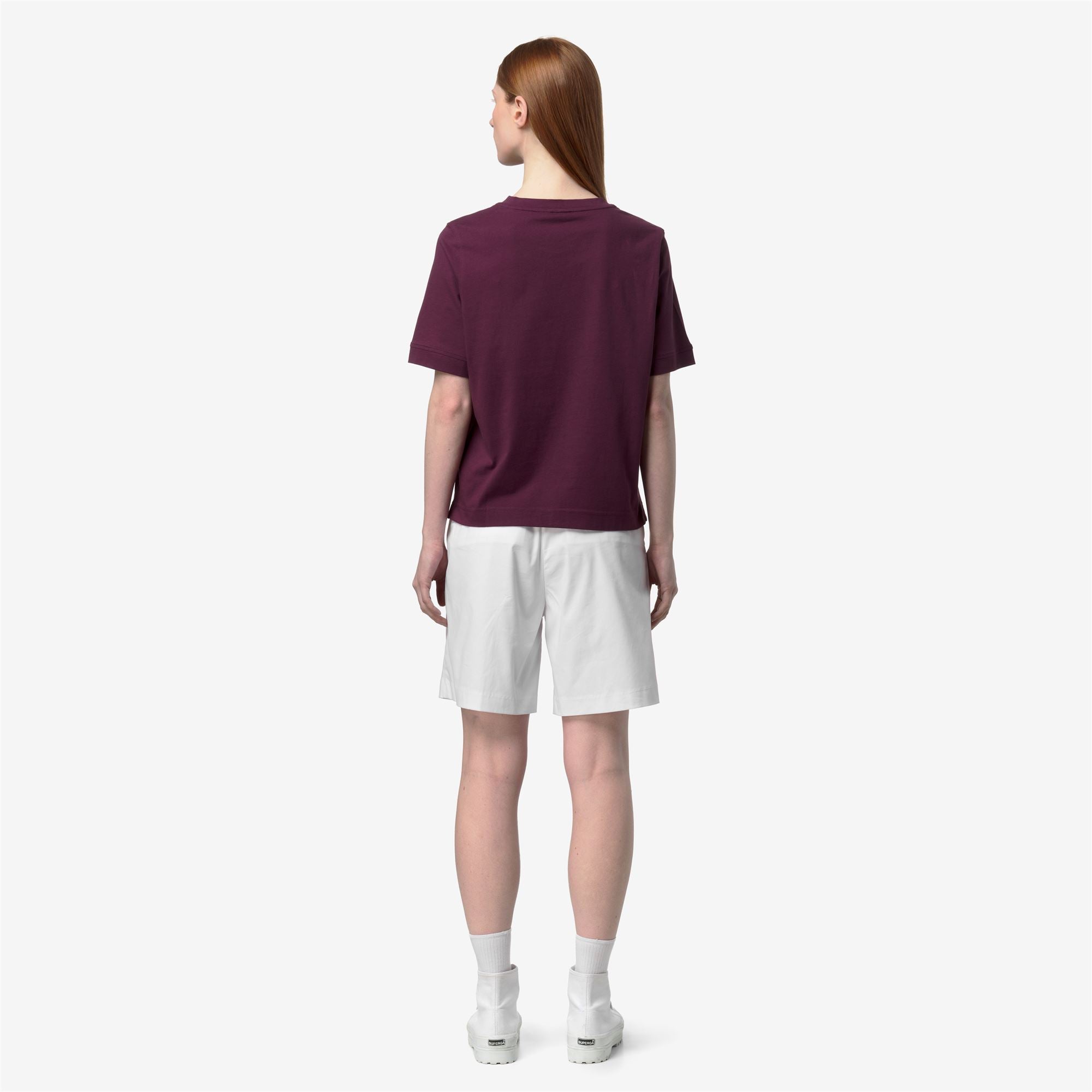 T-Shirts & Top_Woman_SELUNE JERSEY_T-Shirt_Violet Mauve Wine - Commercial 6
