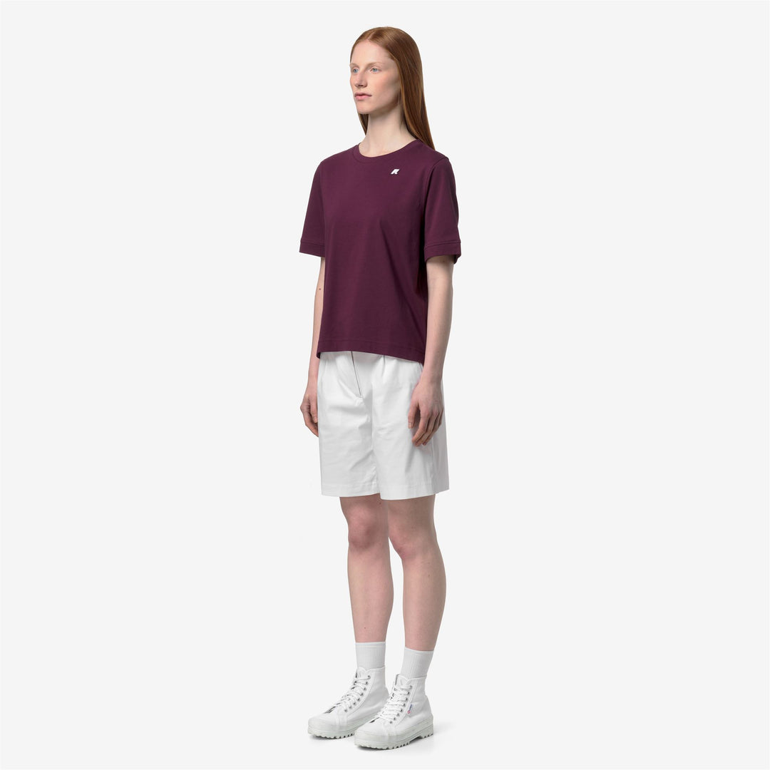 SELUNE JERSEY - T-ShirtsTop - T-Shirt - Woman - VIOLET MAUVE WINE main