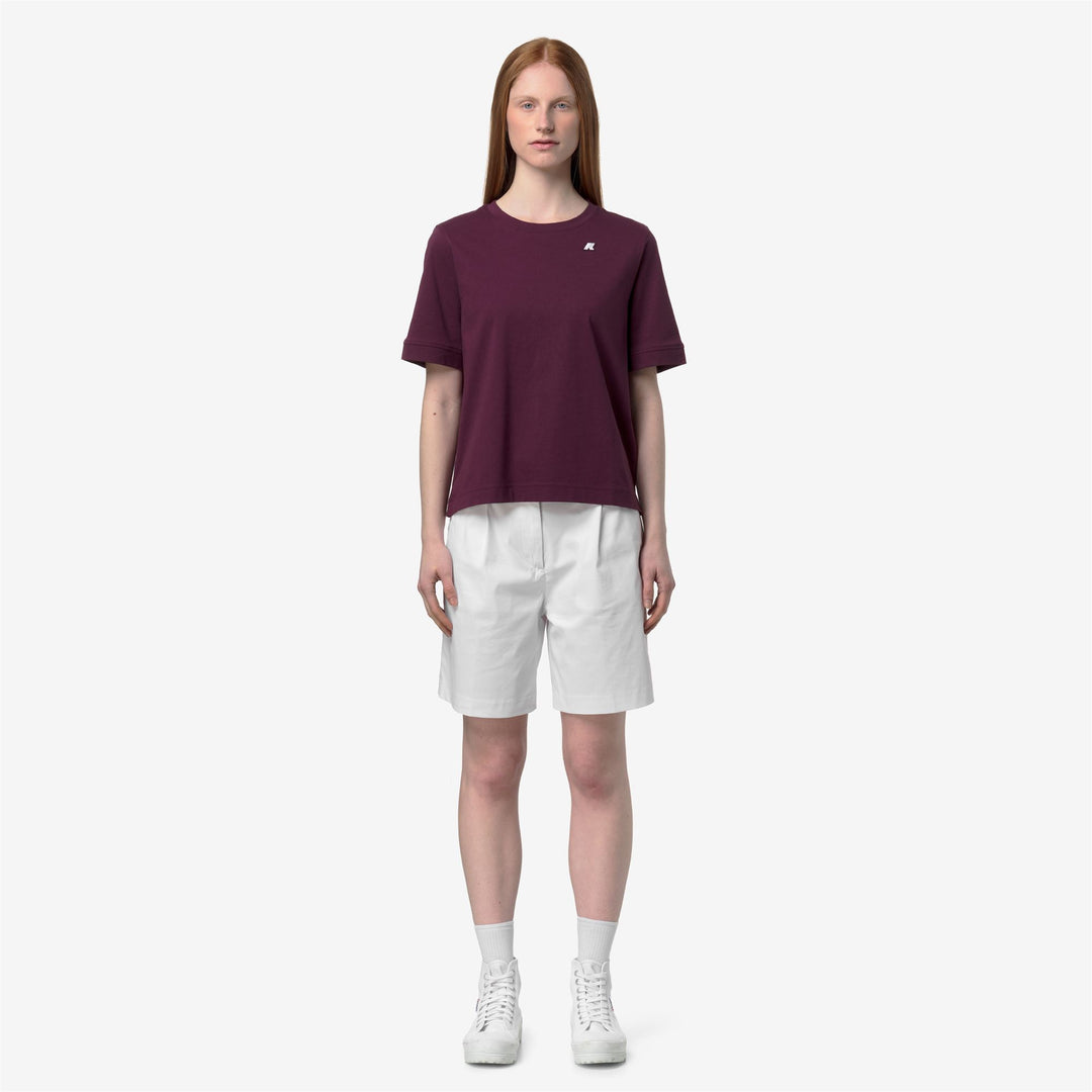 SELUNE JERSEY - T-ShirtsTop - T-Shirt - Woman - VIOLET MAUVE WINE main