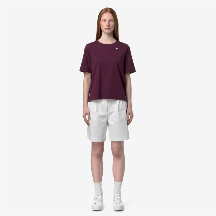SELUNE JERSEY - T-ShirtsTop - T-Shirt - Woman - VIOLET MAUVE WINE 3
