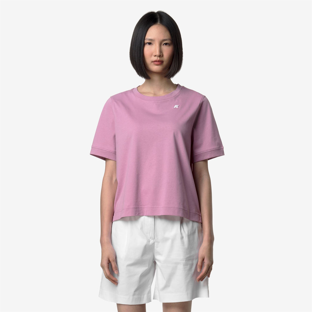 T-Shirts & Top_Woman_SELUNE JERSEY_T-Shirt_Violet Glicine - Commercial 4