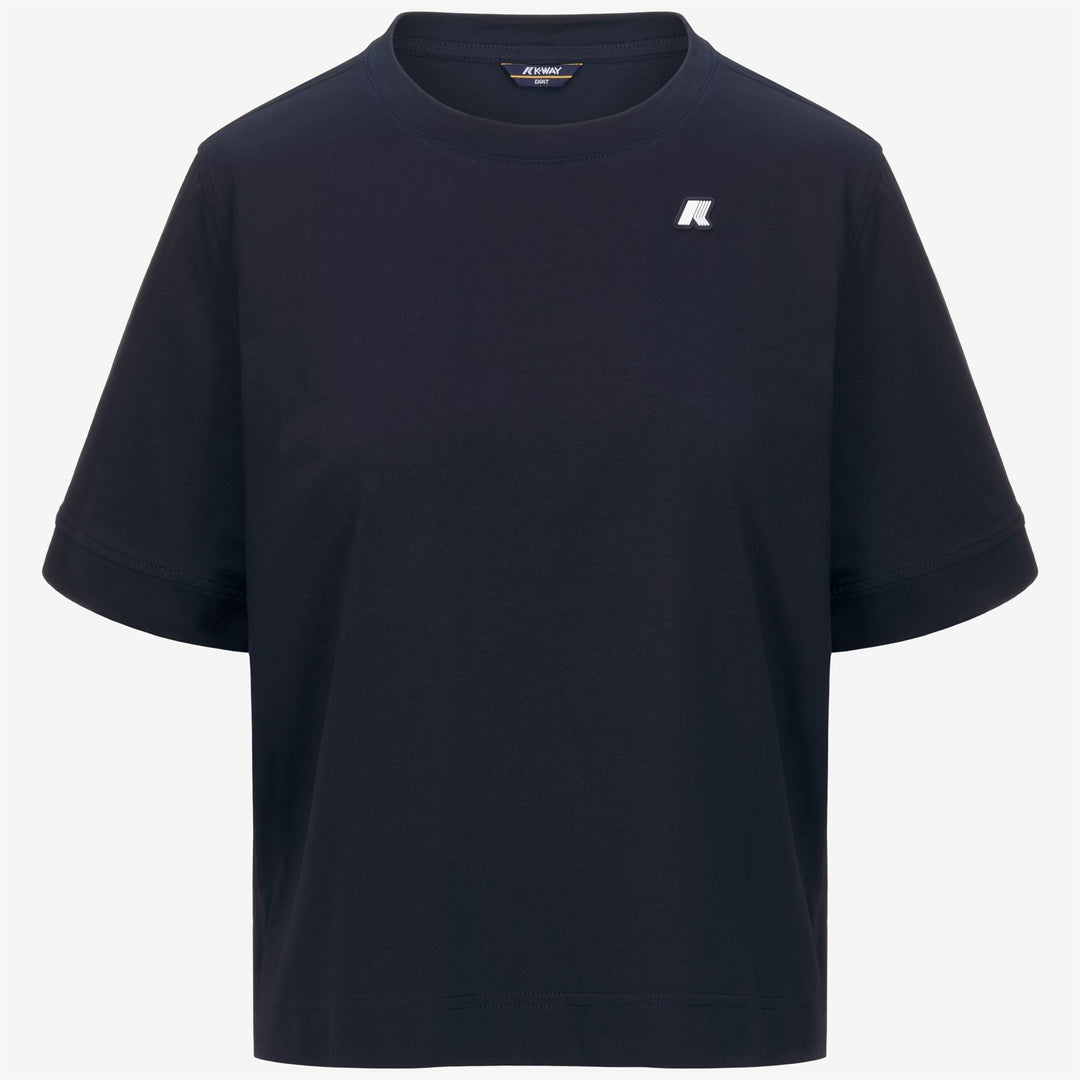 Blue Women's Casual Cotton T-Shirt with Boxy Cut main