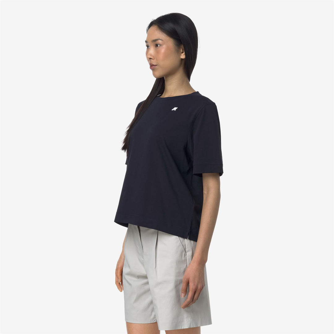 Blue Women's Casual Cotton T-Shirt with Boxy Cut main