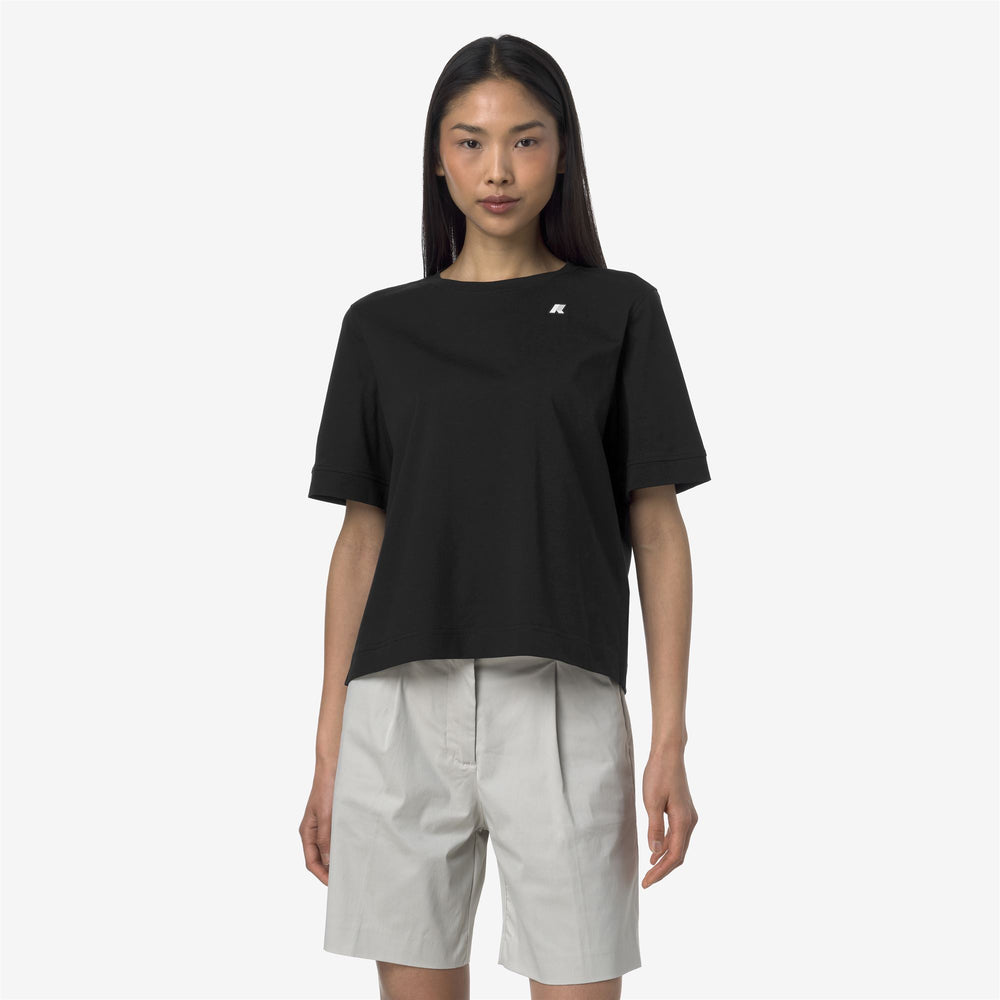 Camiseta de algodón casual negra y gris para mujer para uso diario 02