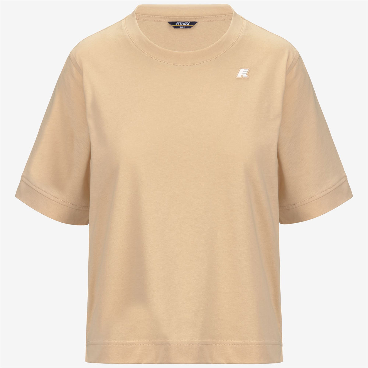 T-Shirts & Top_WOMAN_SELUNE JERSEY_T-Shirt_Beige Sheepskin - Commercial 1