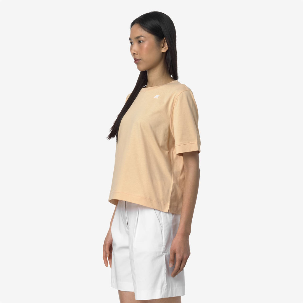 T-Shirts & Top_WOMAN_SELUNE JERSEY_T-Shirt_Beige Sheepskin - Commercial 5