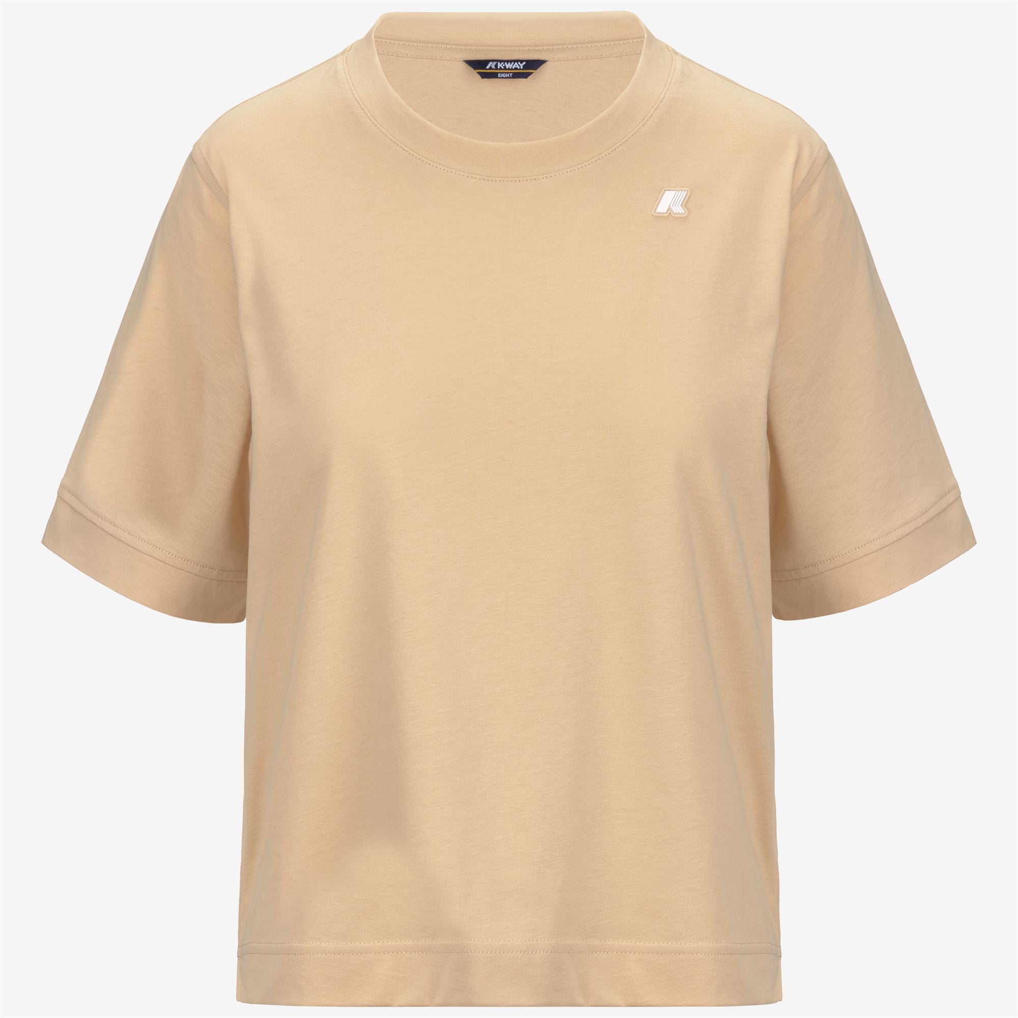 T-Shirts & Top_WOMAN_SELUNE JERSEY_T-Shirt_Beige Sheepskin - Commercial 1