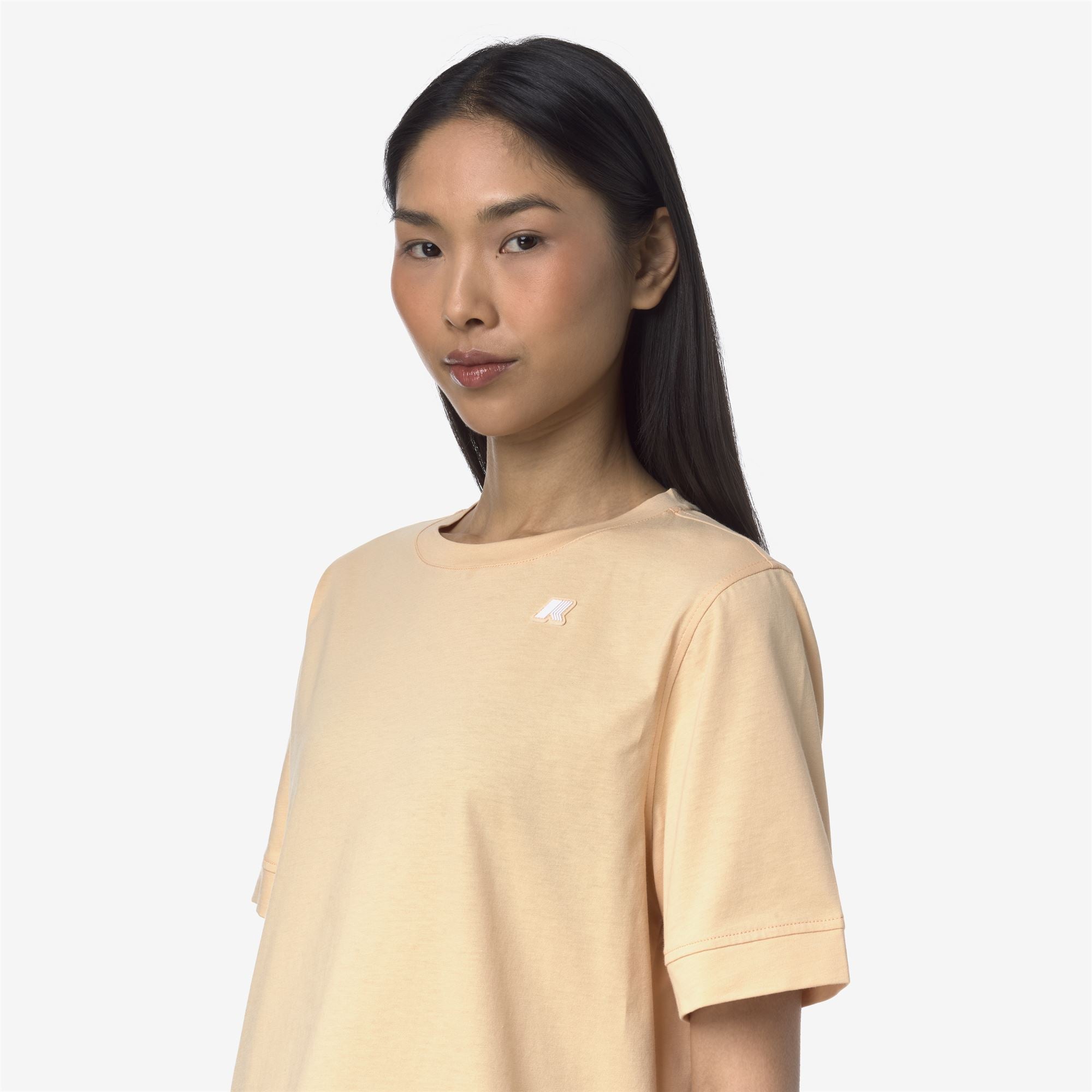 T-Shirts & Top_WOMAN_SELUNE JERSEY_T-Shirt_Beige Sheepskin - Commercial 7