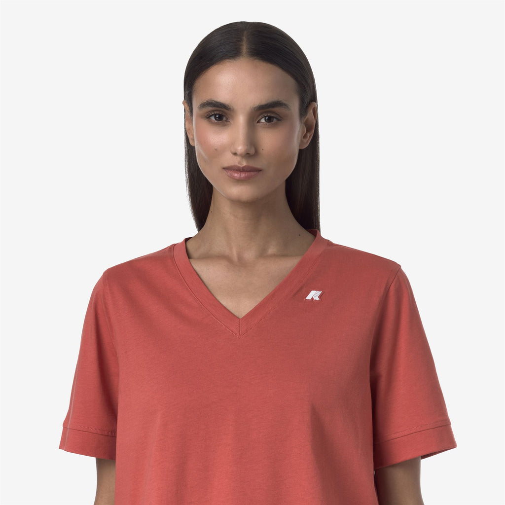 T-Shirts & Top_WOMAN_LEDA JERSEY_T-Shirt_Red Jasper - Commercial 7