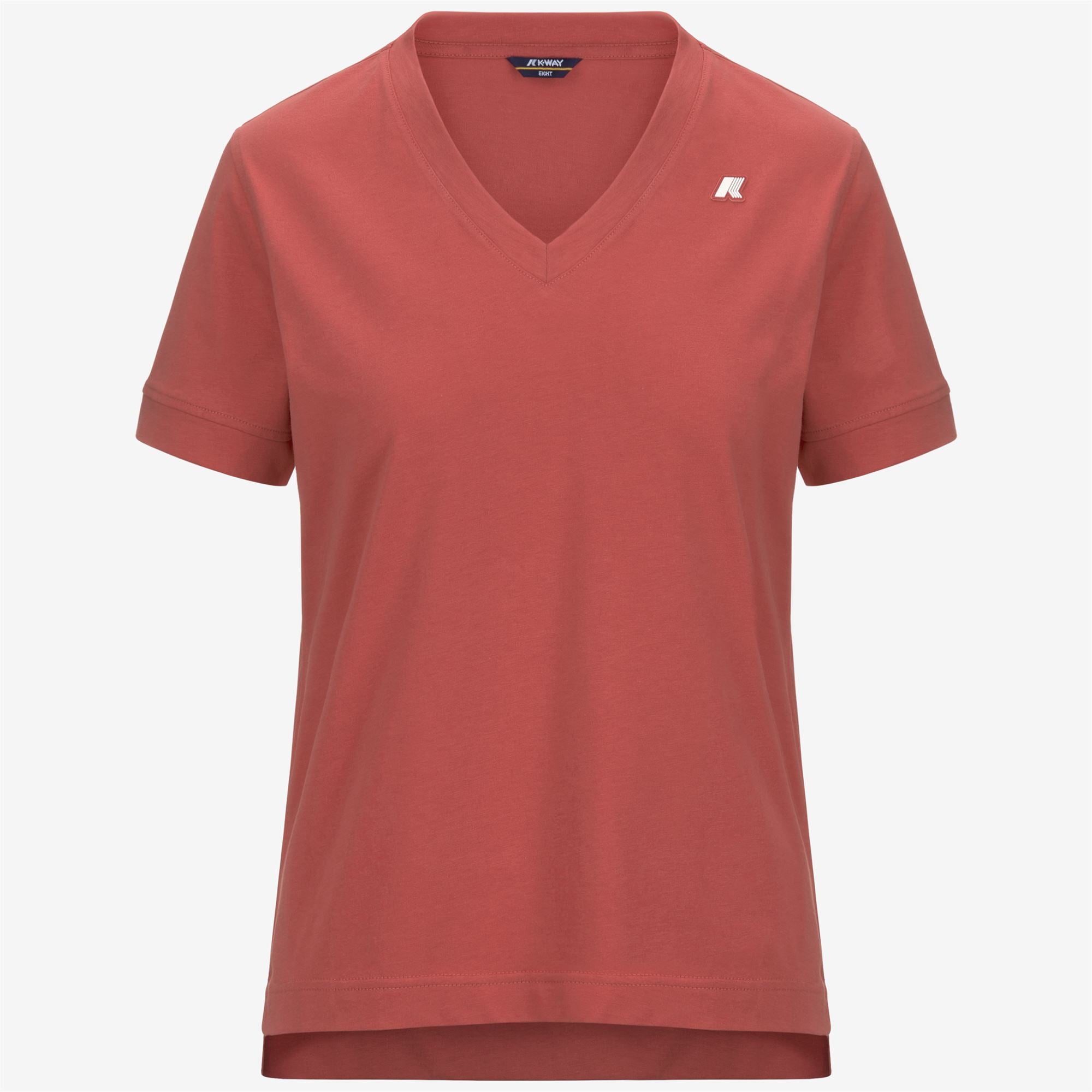 T-Shirts & Top_WOMAN_LEDA JERSEY_T-Shirt_Red Jasper - Commercial 1