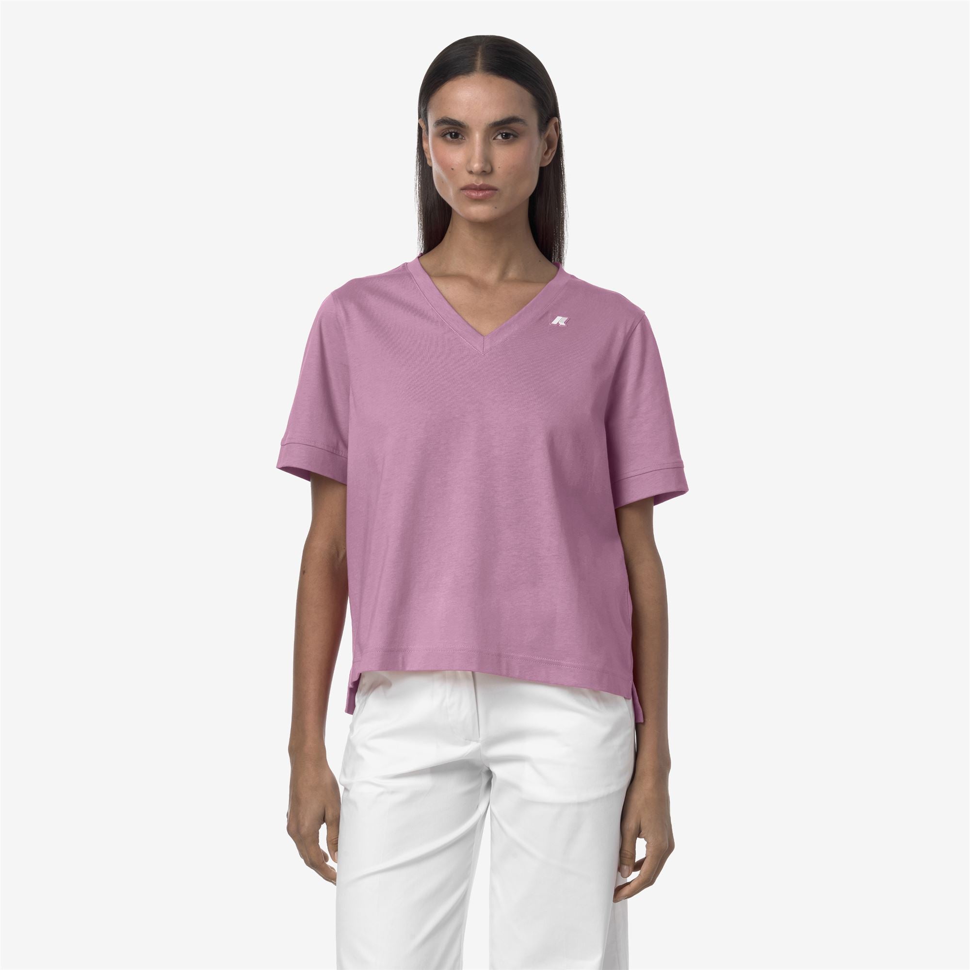 T-Shirts & Top_Woman_LEDA JERSEY_T-Shirt_Violet Glicine - Commercial 4
