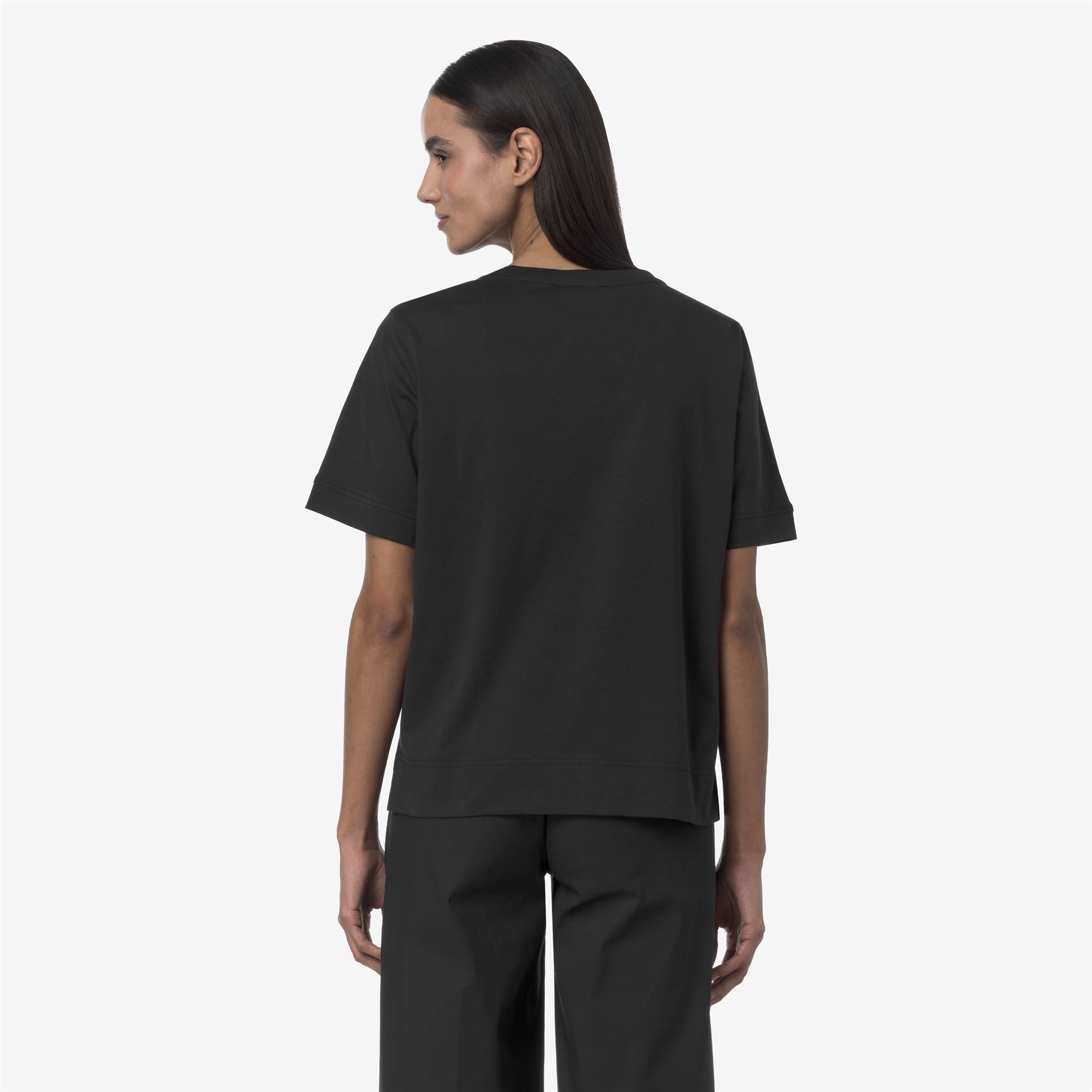 T-Shirts & Top_WOMAN_LEDA JERSEY_T-Shirt_Black Pure - Commercial 6