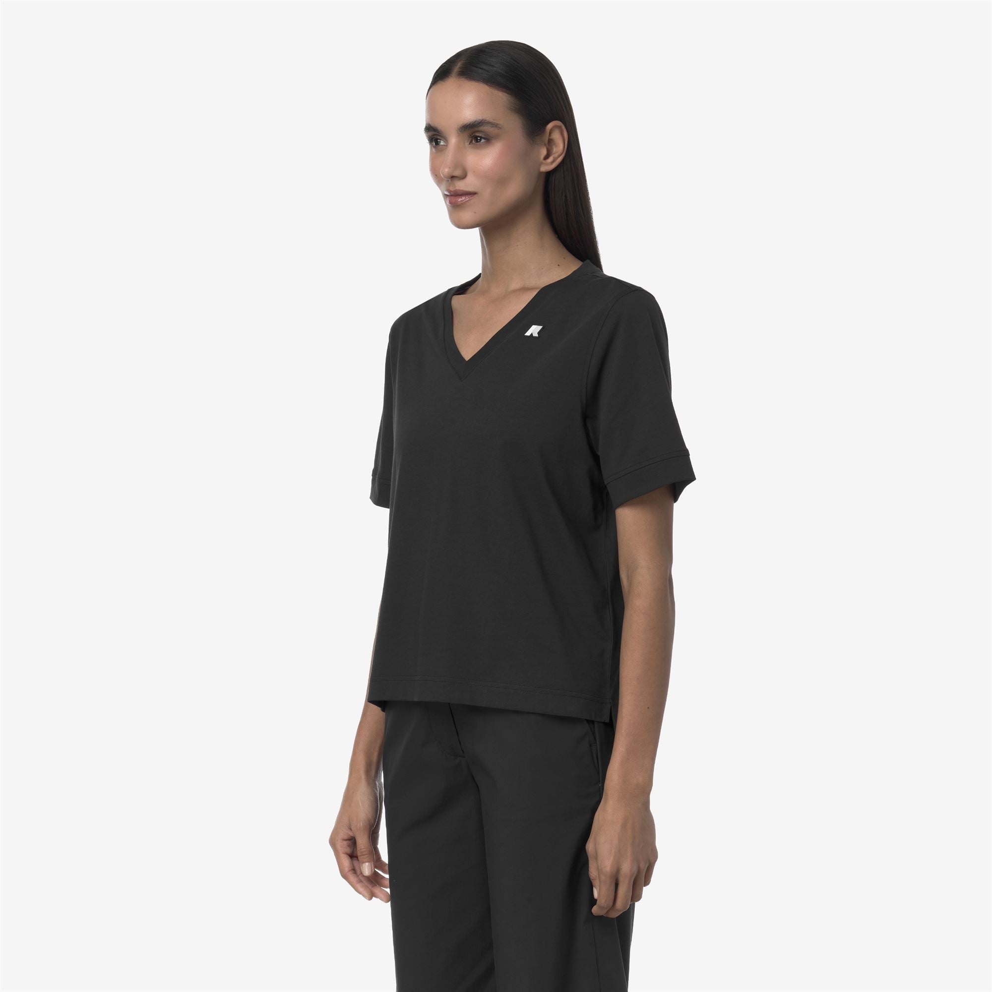 T-Shirts & Top_WOMAN_LEDA JERSEY_T-Shirt_Black Pure - Commercial 5