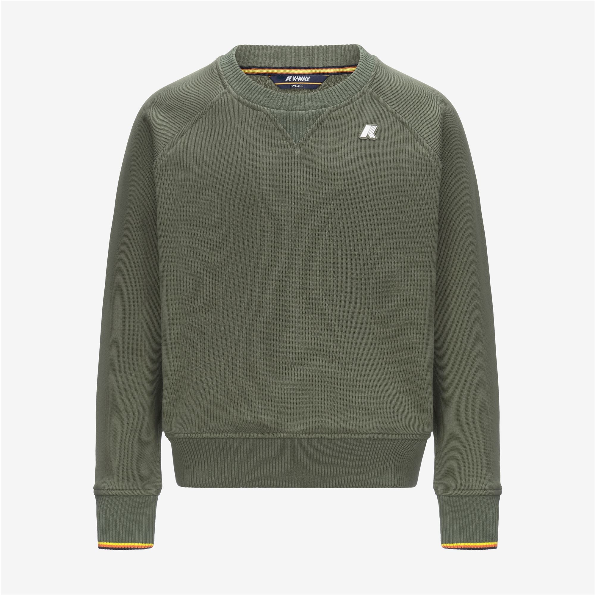 Fleece_BOY_P. BAPTISTE STRIPES FRENCH TERRY_Pull Over_Green Lichen - Commercial 1