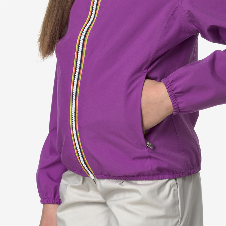 Chaqueta corta impermeable para niñas Violet con forro de jersey suave 4