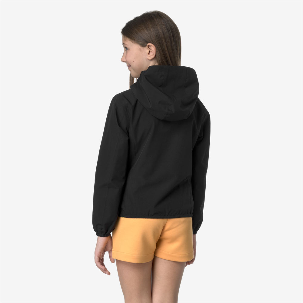 Grey Black Girls' Waterproof Short Jacket for Variable Weather 02