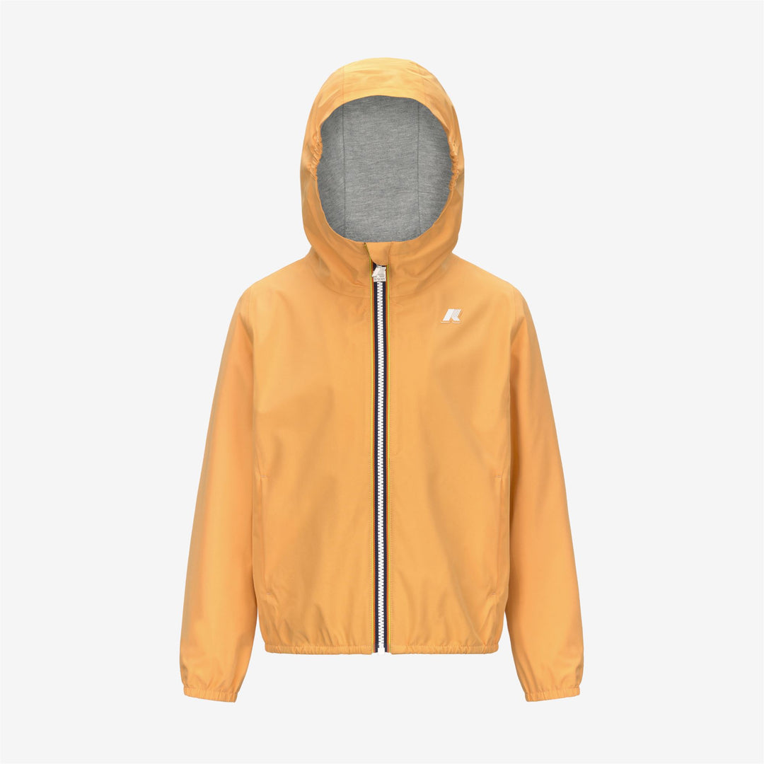 Chaqueta corta impermeable naranja ámbar para niña con forro transpirable main
