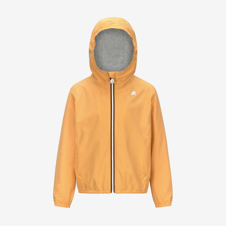 Chaqueta corta impermeable naranja ámbar para niña con forro transpirable 5