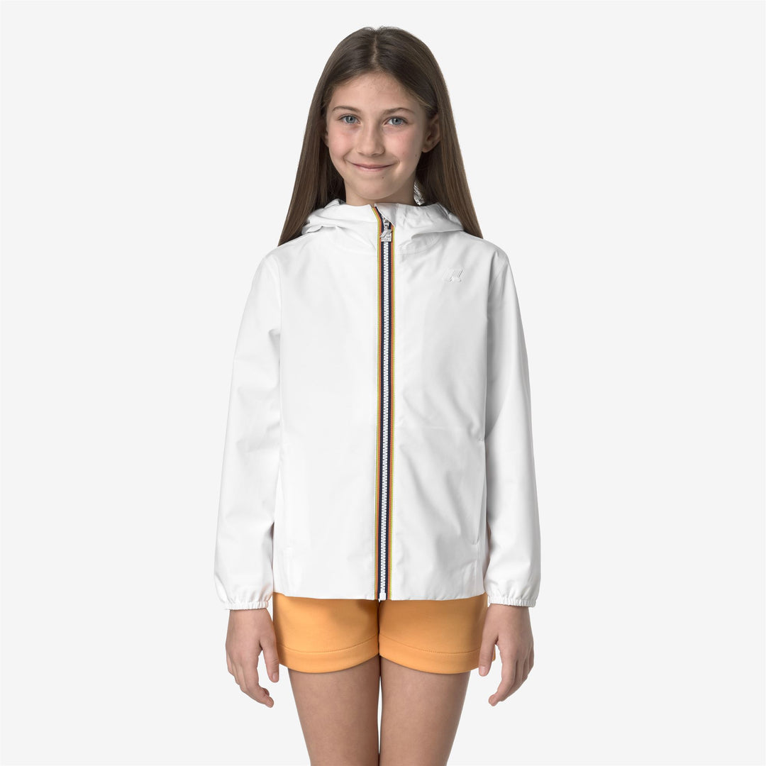 Giacca Impermeabile Media Grigia Bianca per Ragazze per Mete Variabili main