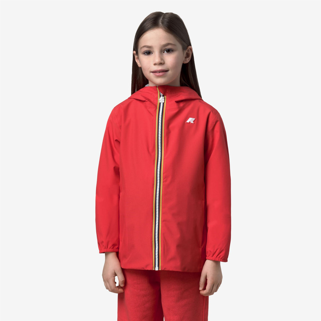 P. MARGUERITE STRETCH POLY JERSEY Jackets Mid Girl Red Poppy 01