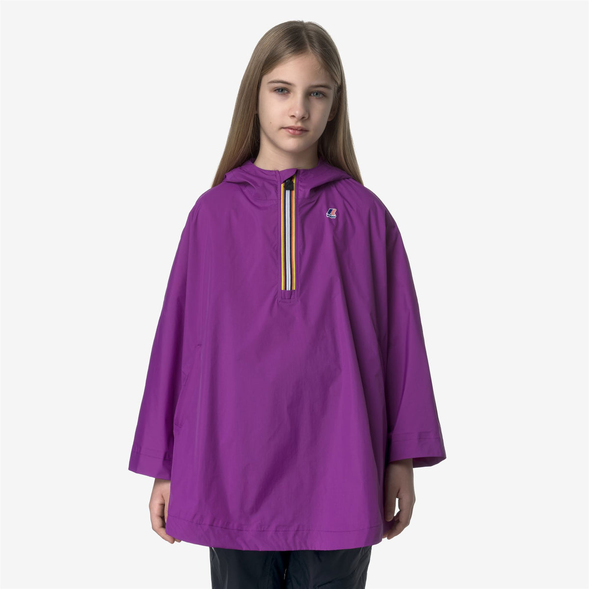 Jackets_KID UNISEX_P. LE VRAI 4.0 MORGAN_Poncho_Violet - Commercial 4