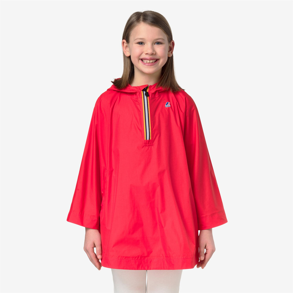 Jackets_KID UNISEX_P. LE VRAI 4.0 MORGAN_Poncho_Red Poppy - Commercial 4