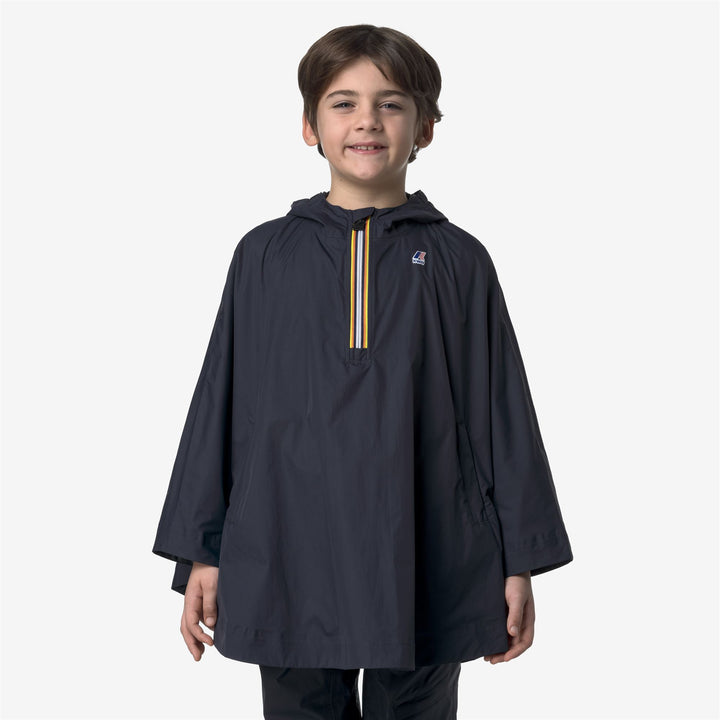 Giacca Poncho Impermeabile Pieghevole Unisex Bambini Blu 4