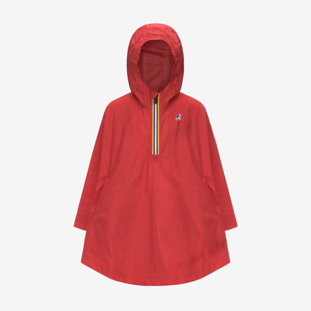 Poncho impermeable plegable rojo unisex para niños main
