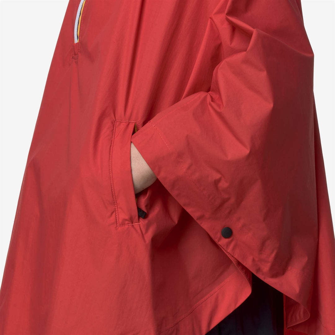 Poncho impermeable plegable rojo unisex para niños main