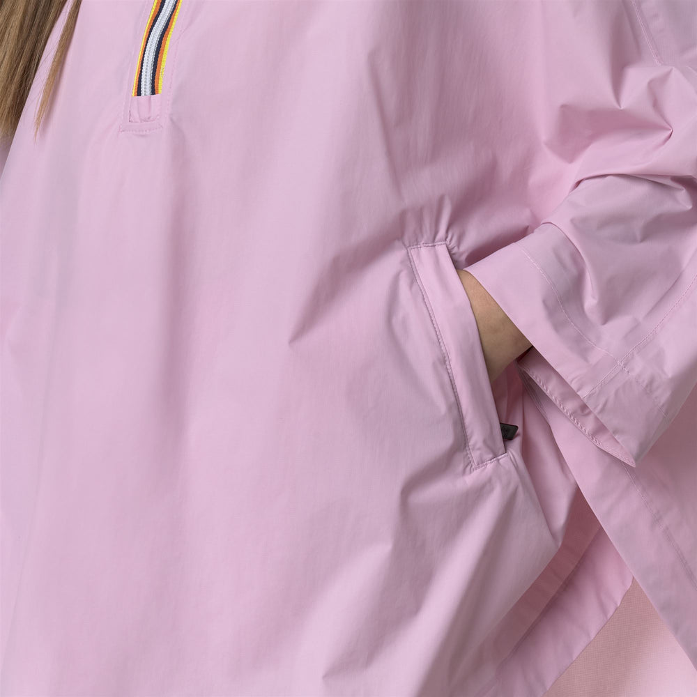 Lavender pink Kids Waterproof Poncho Jacket for Variable Weather 02