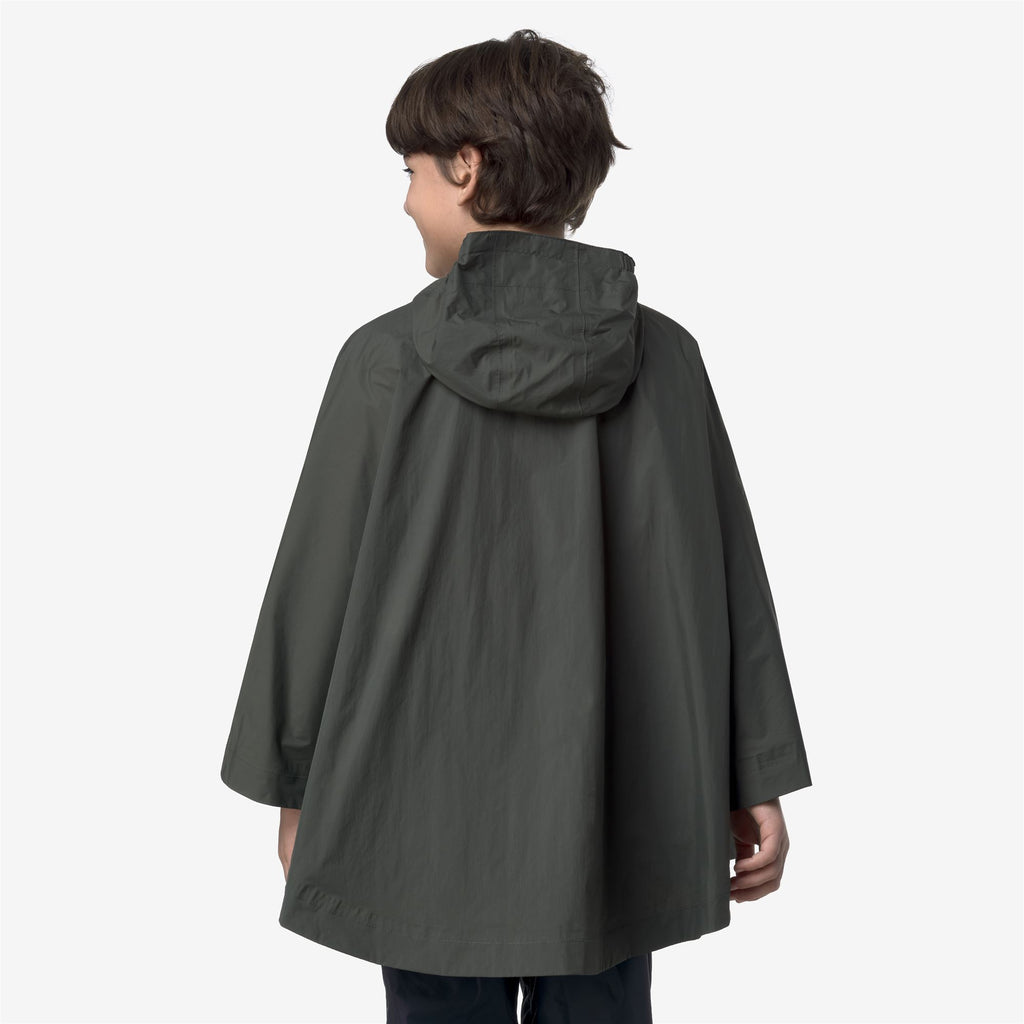 Jackets_KID UNISEX_P. LE VRAI 4.0 MORGAN_Poncho_GREEN BLACKISH - Commercial 6