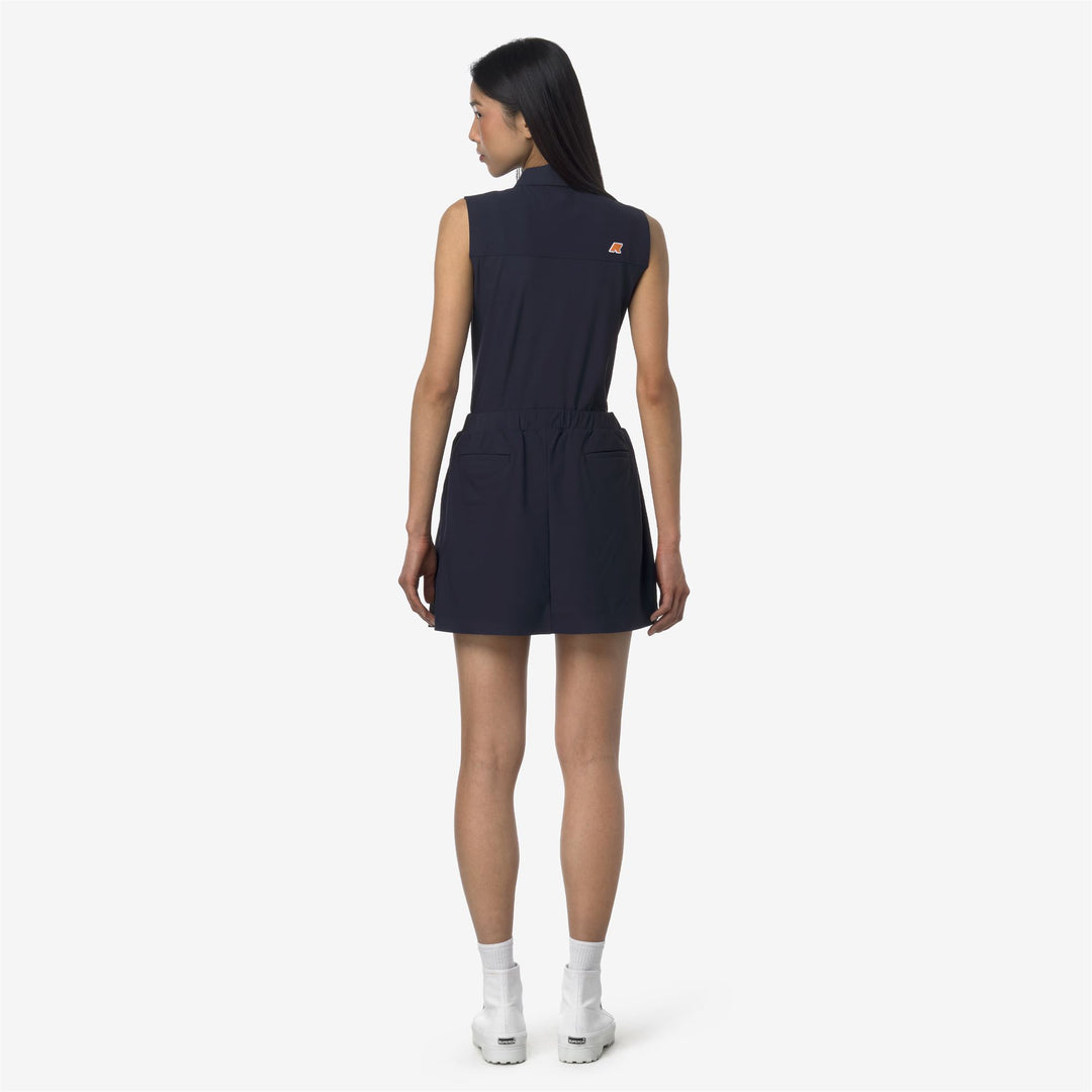 Falda corta de golf para mujer en azul profundo de nylon elástico main