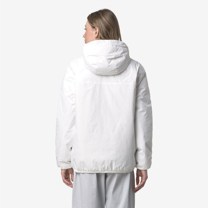 Chaqueta impermeable unisex blanca de entretiempo con acolchado sintético 5