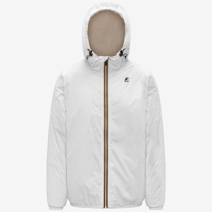 Chaqueta impermeable unisex blanca de entretiempo con acolchado sintético 1