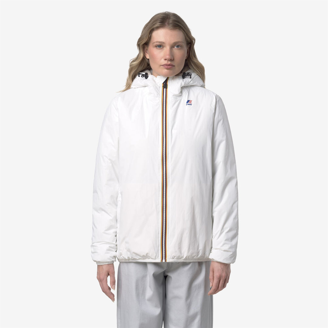 Chaqueta impermeable unisex blanca de entretiempo con acolchado sintético main