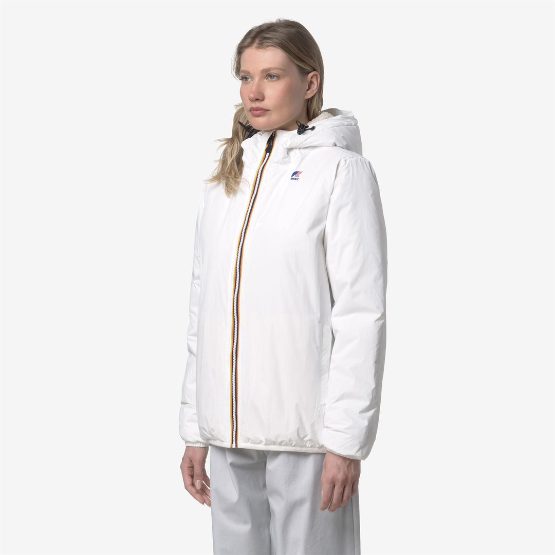 Chaqueta impermeable unisex blanca de entretiempo con acolchado sintético main
