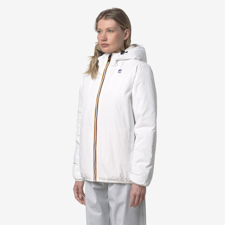 Chaqueta impermeable unisex blanca de entretiempo con acolchado sintético 4