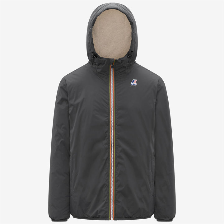 Chaqueta impermeable unisex gris de entretiempo con acolchado sintético 1