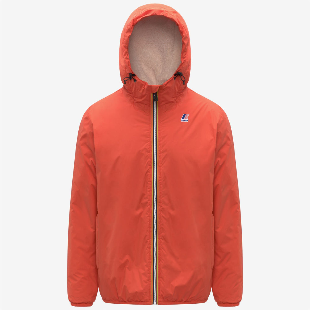 Chaqueta impermeable unisex naranja de entretiempo con acolchado sintético 01