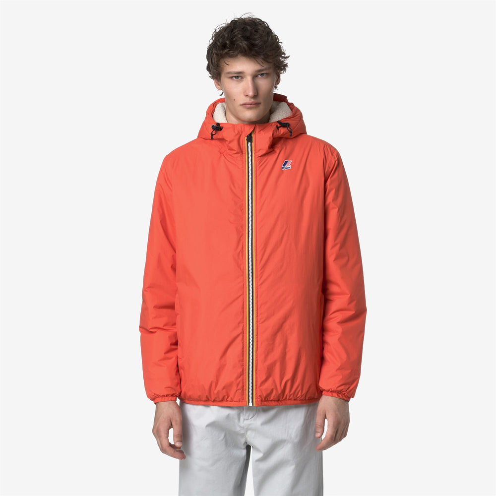 Orange unisex Mid-Season Waterproof Jacket with Synthetic Padding 02