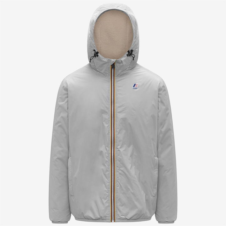 Chaqueta impermeable unisex gris de entretiempo con acolchado sintético 1