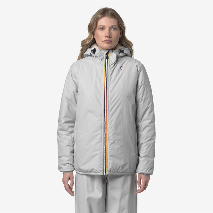 Chaqueta impermeable unisex gris de entretiempo con acolchado sintético 3