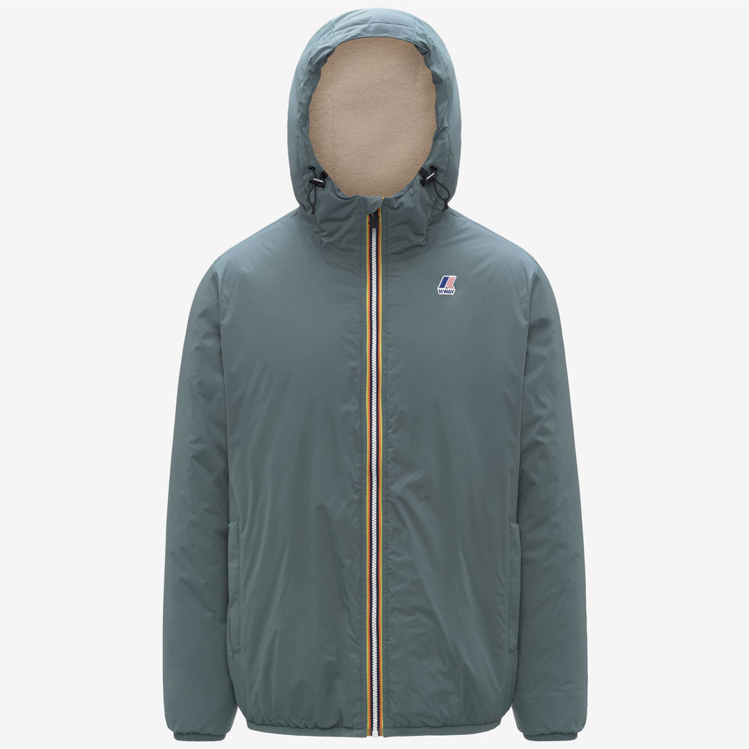 Giacca impermeabile unisex verde da mezza stagione con imbottitura sintetica 01