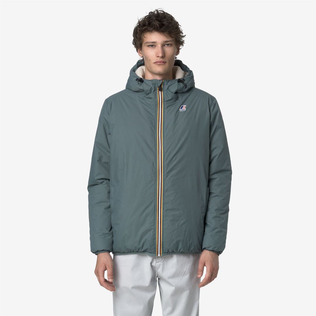 Chaqueta impermeable unisex verde de entretiempo con acolchado sintético main