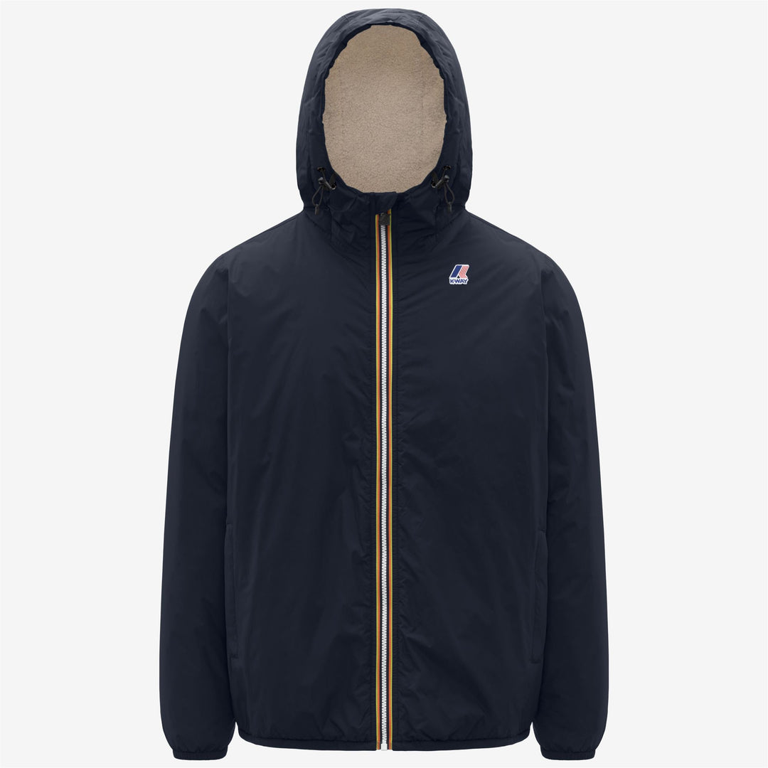 Chaqueta impermeable unisex azul de entretiempo con acolchado sintético 01